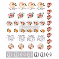 Re Design Décor Knob Transfers® - Vintage Rose ca 23x28cm