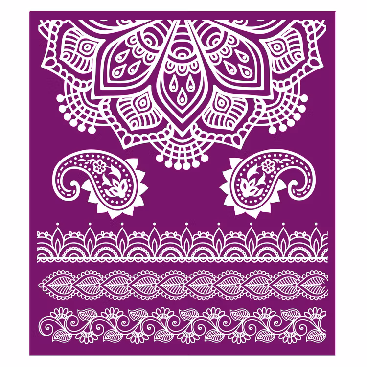 Belles and Whistles - Silk Screen Stencils - MANDALA - 3st ca 20x23cm