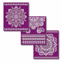 Belles and Whistles - Silk Screen Stencils - MANDALA - 3st ca 20x23cm