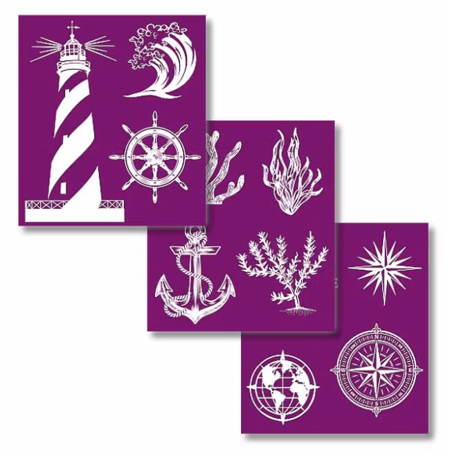 BELLES & WHISTLES - Silk Screen Stencil  - Nautical