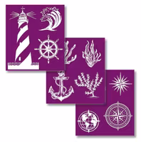 Belles and Whistles - Silk Screen Stencils - NAUTICAL - 3st ca 20x23cm