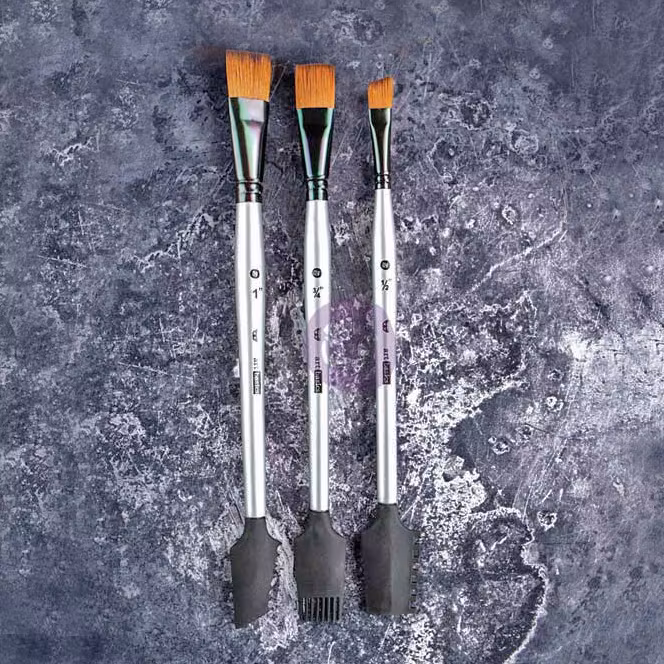 Art Basics Double Sided Texture Brushes - Konstnärspenslar med strukturverktyg