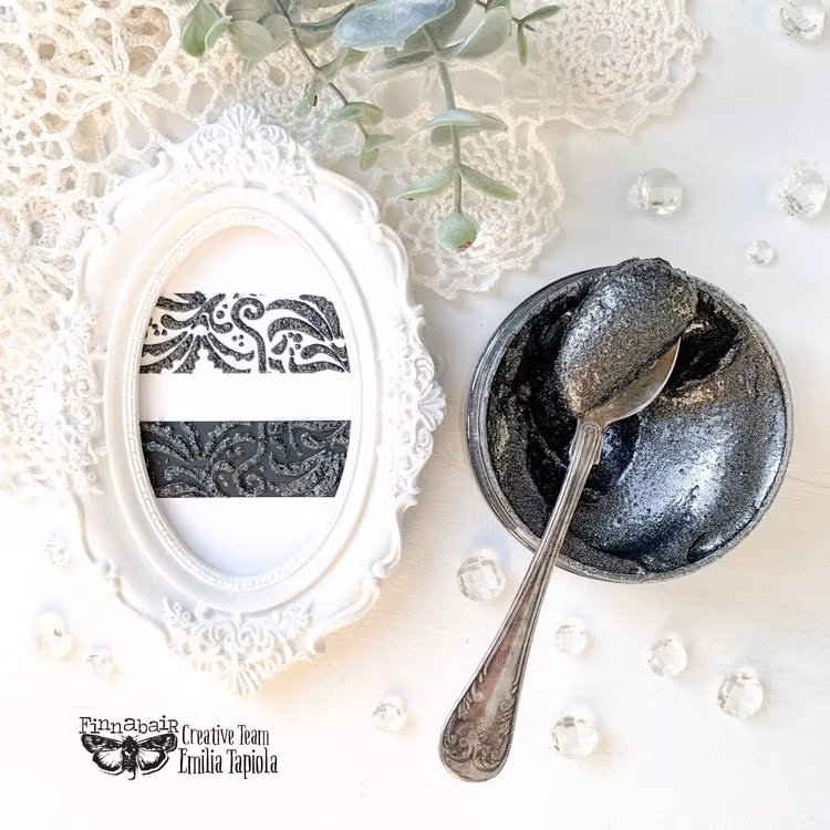 Finnabair - Art Extravagance Jewel Texture Embossing Paste - SPARKLING ONYX