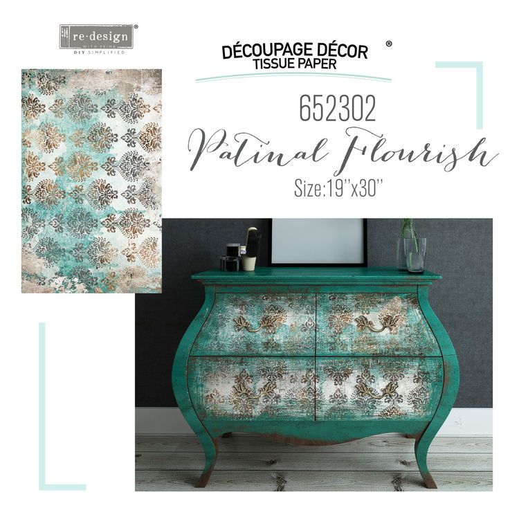 Re Design Tissue Paper - Patina Flourish