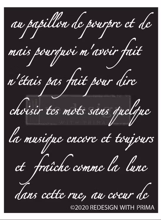 Re Design Schablon - Butterfly Script