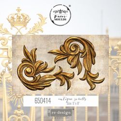 ReDesign Silkonform / Gjutform - Antique Scrolls (ca 13x20cm)
