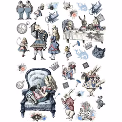 Belles and Whistles Transfer - Alice in Wonderland ca 61x81cm