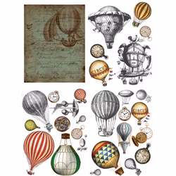 Belles and Whistles Transfer - Hot Air Ballons ca 81x61cm
