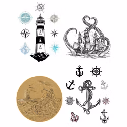 Belles and Whistles Transfer - Nautical Life ca 81x61cm