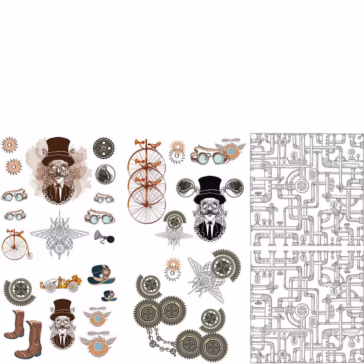 Belles and Whistles Transfer - Steampunk