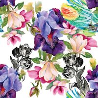 COLORFUL FLORALS - Belles and Whistles Rice Papers: 3st ark à ca 30x32cm