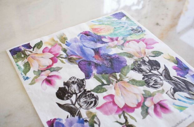 COLORFUL FLORALS - Belles & Whistles Rice Paper - Decoupagepapper