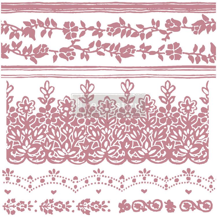Re Design Dekorstämpel -  Floral Borders