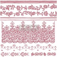 Re Design Dekorstämpel -  Floral Borders 30x30cm