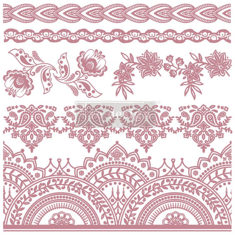 Re Design Dekorstämpel -  Bohemian Florals