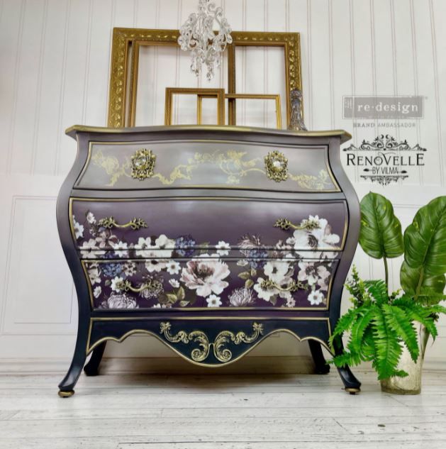 Re Design Dekorstämpel -  Distressed Floral Prints - @renovelleCA
