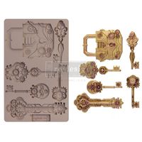ReDesign Décor Moulds® - Silikonform - Mechanical Lock & Key (ca 13x20cm)
