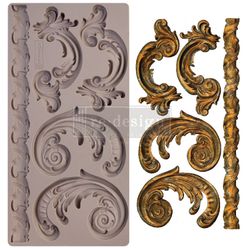 ReDesign Décor Moulds® - Silikonform - Lilian Scrolls (ca 13x25cm)