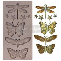 ReDesign Décor Moulds® -  Silikonform - CECE Insecta & Stars (ca 13x25cm)