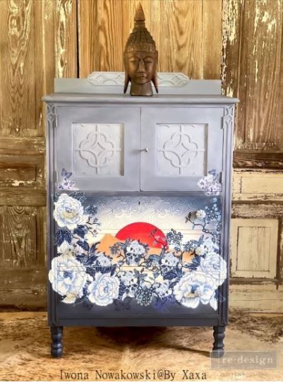 DECOUPAGEPAPPER - Re Design Tissue Paper - CECE Skull Chinoiserie - @iwonanowakowski