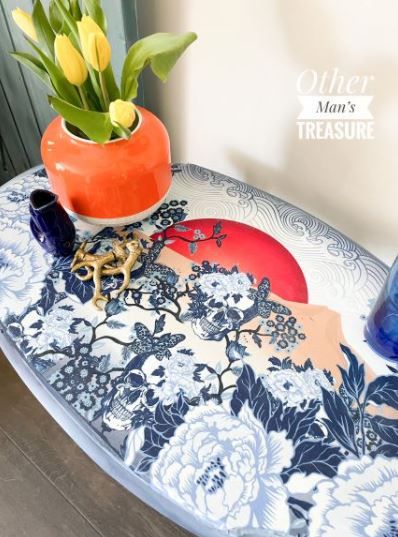 DECOUPAGEPAPPER - Re Design Tissue Paper - CECE Skull Chinoiserie - @othermanstreasure