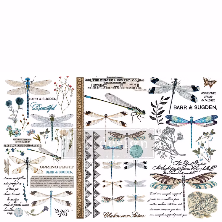 TRANSFER - Re Design Décor Transfer - Spring Dragonfly