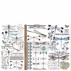 Re Design Décor Transfers® - Spring Dragonfly - LITEN ca 30x46cm