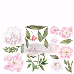 Re Design Décor Transfers® - Morning Peonies LITEN - ca 30x46cm