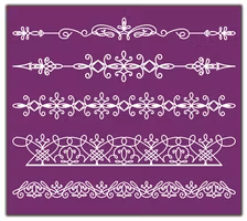 Belles and Whistles - Silk Screen Stencils - DELICATE LACE - 3st ca 20x25cm