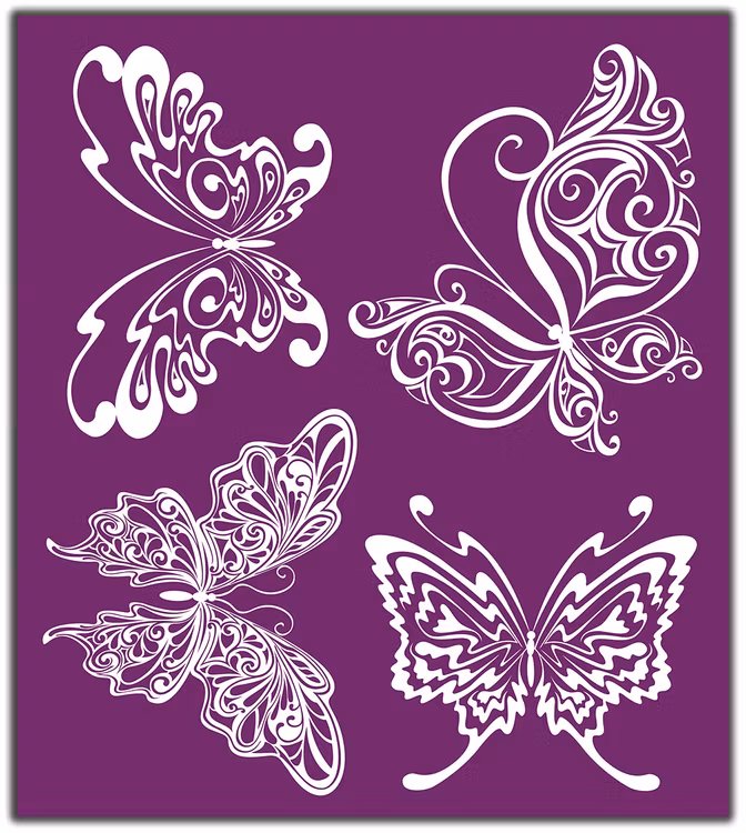 SHABLONER - Belles and Whistles - Silk Screen Stencils - BUTTERFLIES