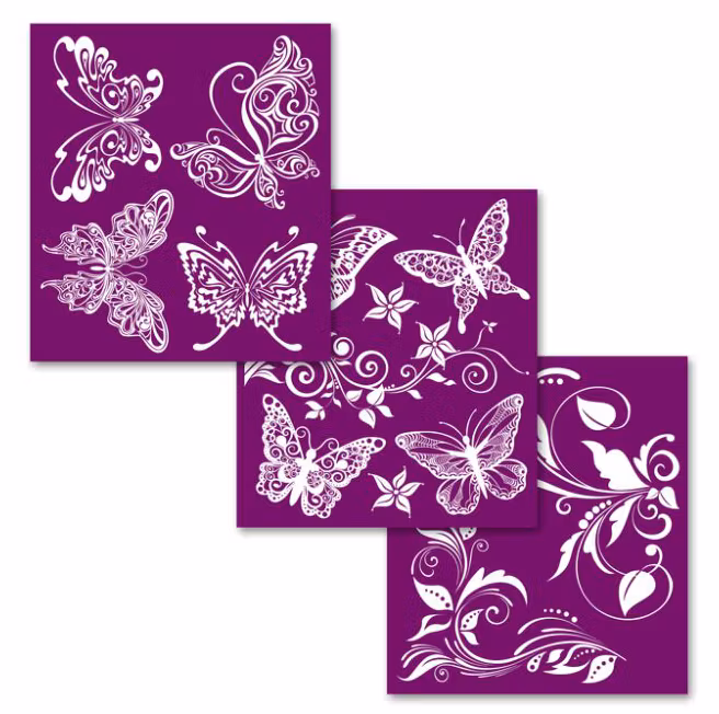 SHABLONER - Belles and Whistles - Silk Screen Stencils - BUTTERFLIES