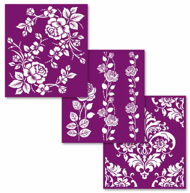 SHABLONER - Belles and Whistles - Silk Screen Stencils - ROSES