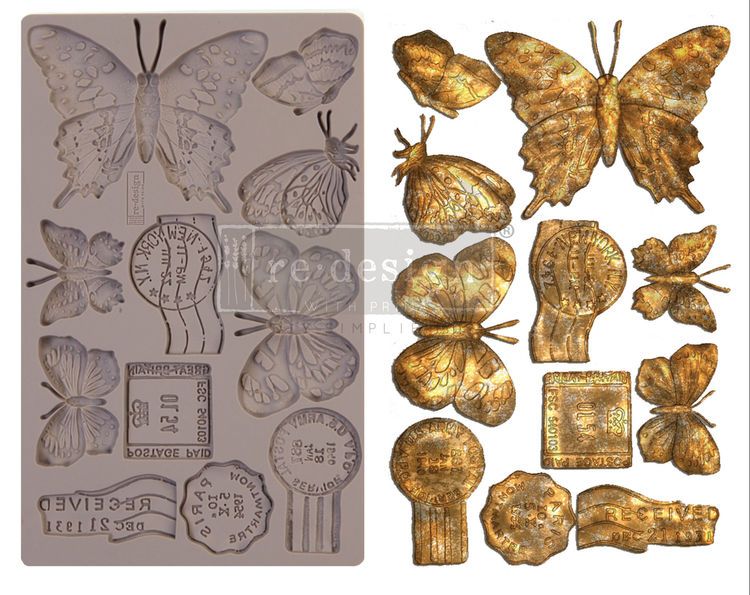 DEKORFORMAR / SILIKONFORMAR - ReDesign Decor Moulds® - Butterfly In Flight