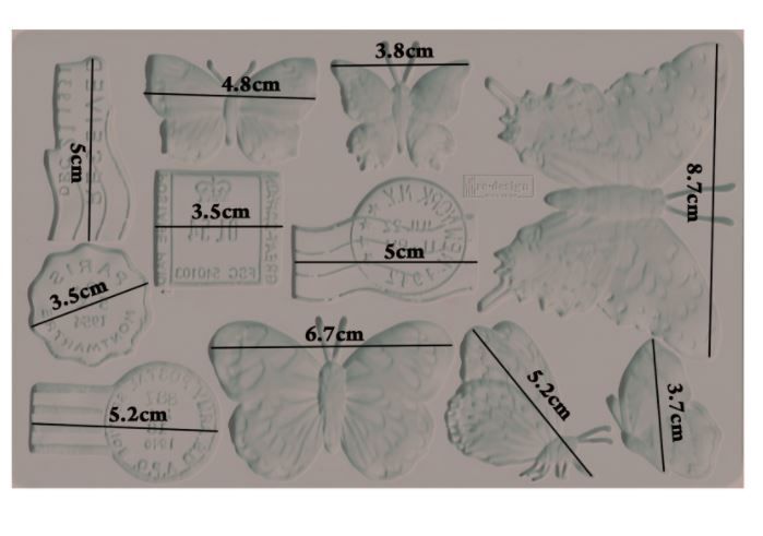 DEKORFORMAR / SILIKONFORMAR - ReDesign Decor Moulds® - Butterfly In Flight