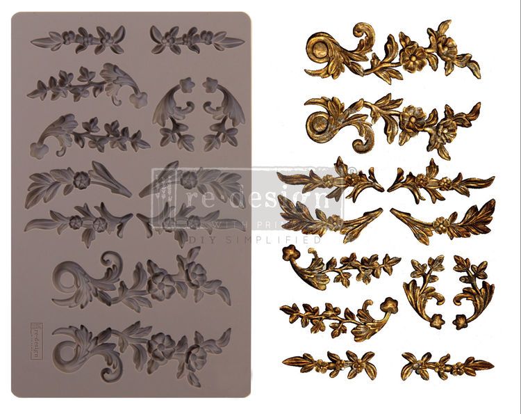 DEKORFORMAR / SILIKONFORMAR ReDesign Decor Moulds® - Delicate Flora