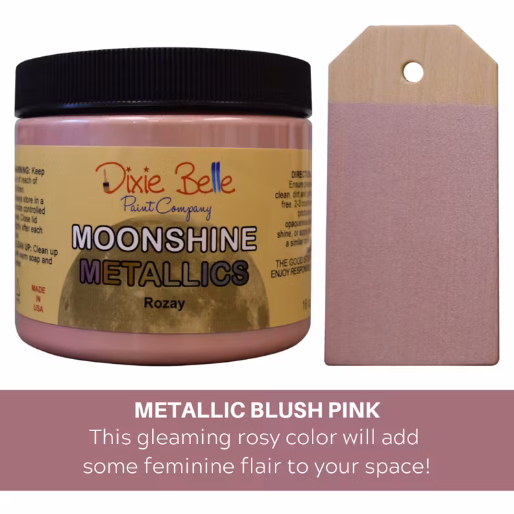 Metallfärg - Dixie Belle Moonshine Metallics - Rozay