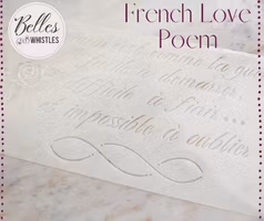 Belles and Whistles Schablon - SCRIPT D'AMOUR FRANCAIS ca 40x50cm