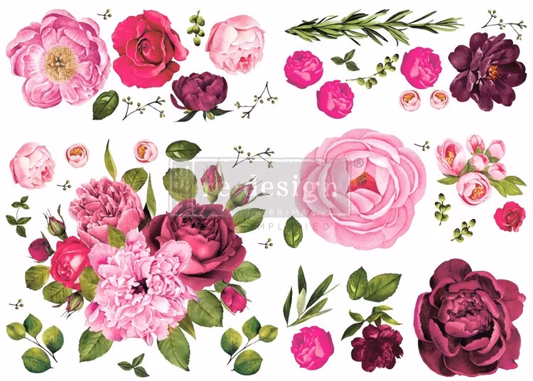 TRANSFER - Re Design Décor Transfers® - Lush Floral I