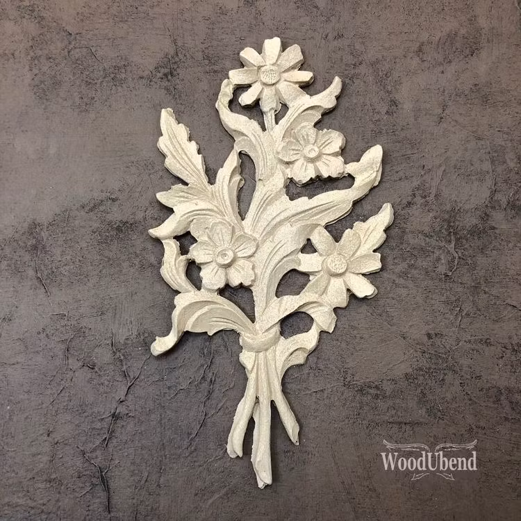 WoodUbend 0513.1 Flower Bouquet - ca 22.5X12.5cm