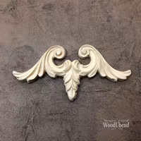 WoodUbend 1675.1 Pediment Plume - ca13x6.5cm