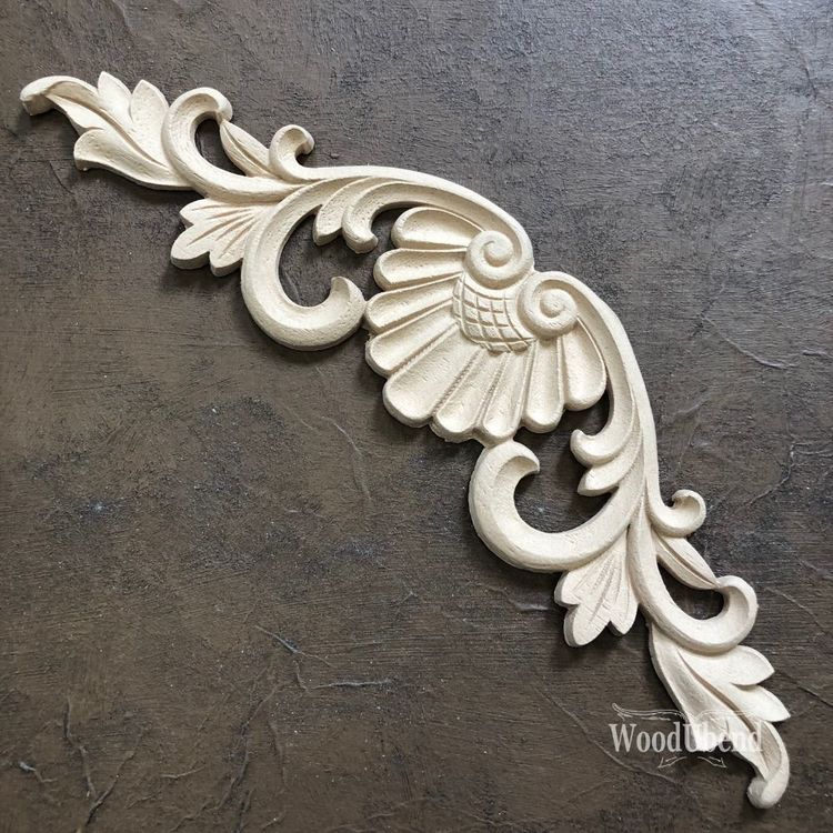 WoodUbend® 2152 Pediment Shell, mått 29x6.2cm