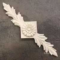 WoodUbend® 2112.1 Flower on Square Pediment - ca 17x5cm