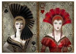 Posh Chalk® PAIR OF QUEENS - A3 Deluxe Decoupage Paper ca 30x42cm