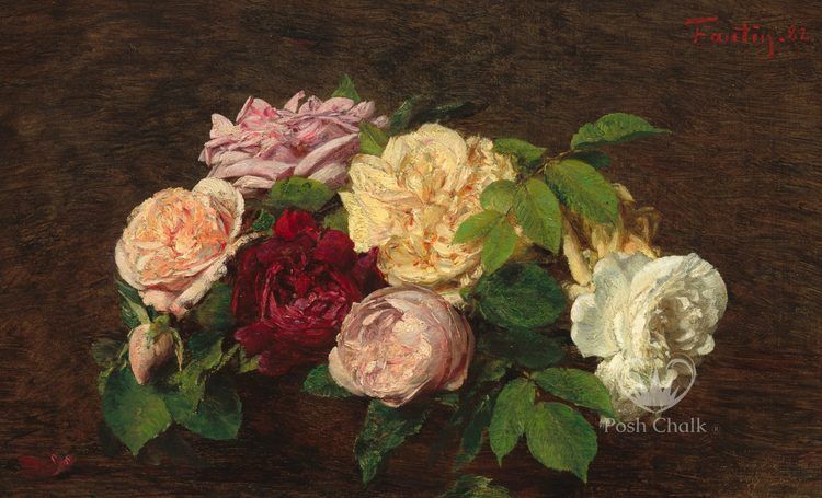 A3 Posh Chalk RUSTIC ROSES - Deluxe Decoupagepapper