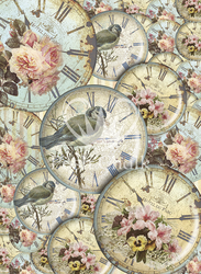 Posh Chalk® SPRING TIME - A3 Deluxe Decoupage Paper ca 30x42cm