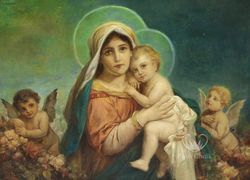 Posh Chalk® AQUA MADONNA - A3 Deluxe Decoupage Paper ca 30x42cm