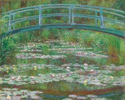 Posh Chalk® WATERLILY BRIDGE - A1 Deluxe Decoupage Paper ca 59x84cm