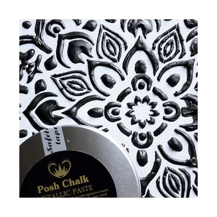 EMBOSSINGPASTA - Posh Chalk Metallic Paste - BLACK CARBON