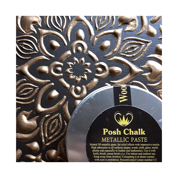 EMBOSSINGPASTA - Posh Chalk Metallic Paste - VAN DYKE BROWN