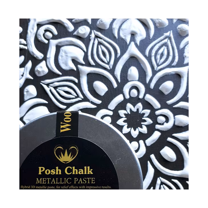 Posh Chalk® Metallic Paste - WHITE TITANIUM - Embossingpasta